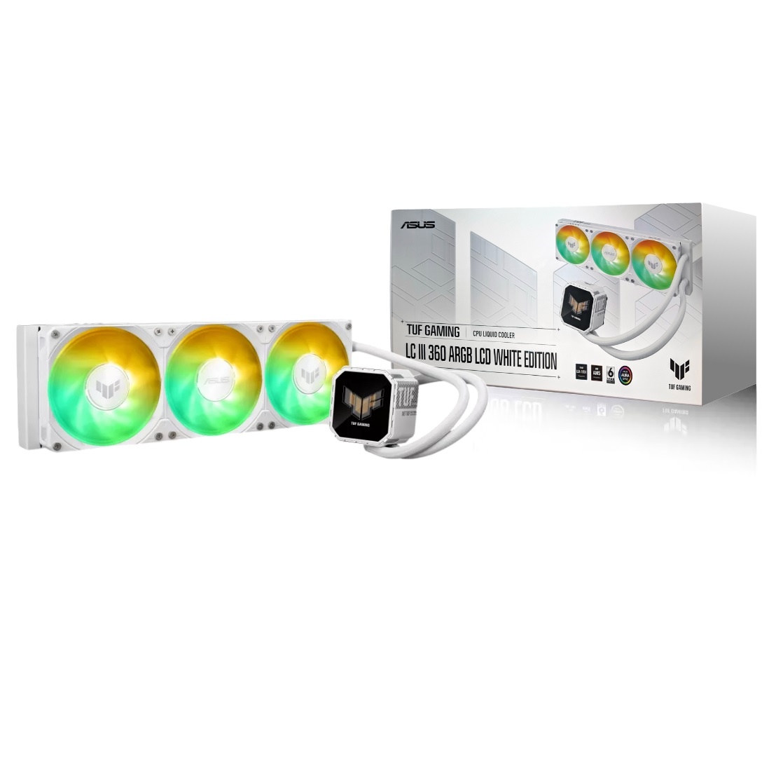 Cooler Liquido Asus TUF Gaming LC III 360 ARGB LCD blanco - Imagen 2
