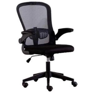 Silla de oficina Weir Negra con posabrazos