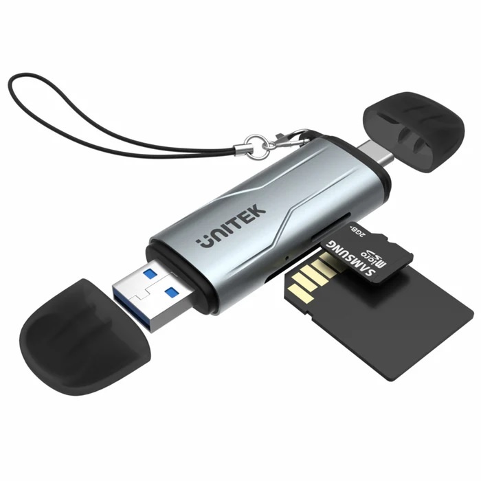 Lector de Memoria SD Unitek 2 en 1 Dual USB - Imagen 2