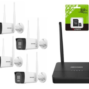 Combo Hikvision NVS Wifi 6 + 4 camaras bullet 2MP + MicroDS 512GB