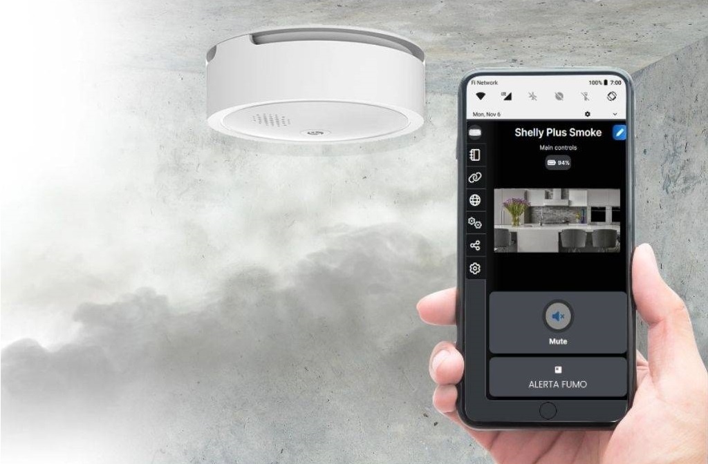 Detector de Humo Shelly Plus Smoke Wi-Fi Bluetooth Blanco - Imagen 2
