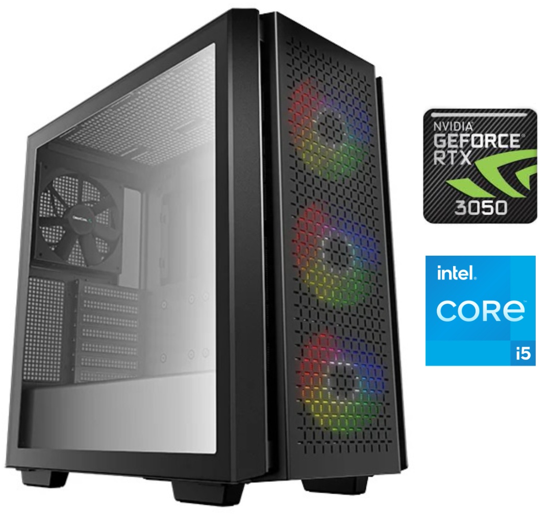 Equipo Gamer Core i5 12400F, 16GB, 500GB, RTX 3050 6GB