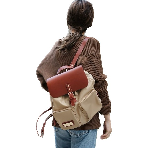 Mochila Gaston Luga Pärlan Marrón/Arena - Imagen 6