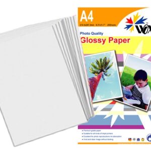 Papel Fotográfico WOX Glossy A4 180grs 20 Unidades