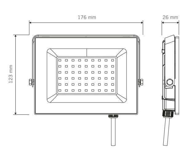 Foco LED Vivion 50w negro IP65 (luz fria) - Imagen 2