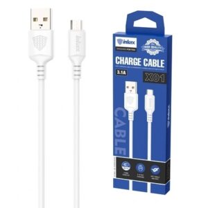 Cable Inkax Micro USB 3.1a 1m blanco