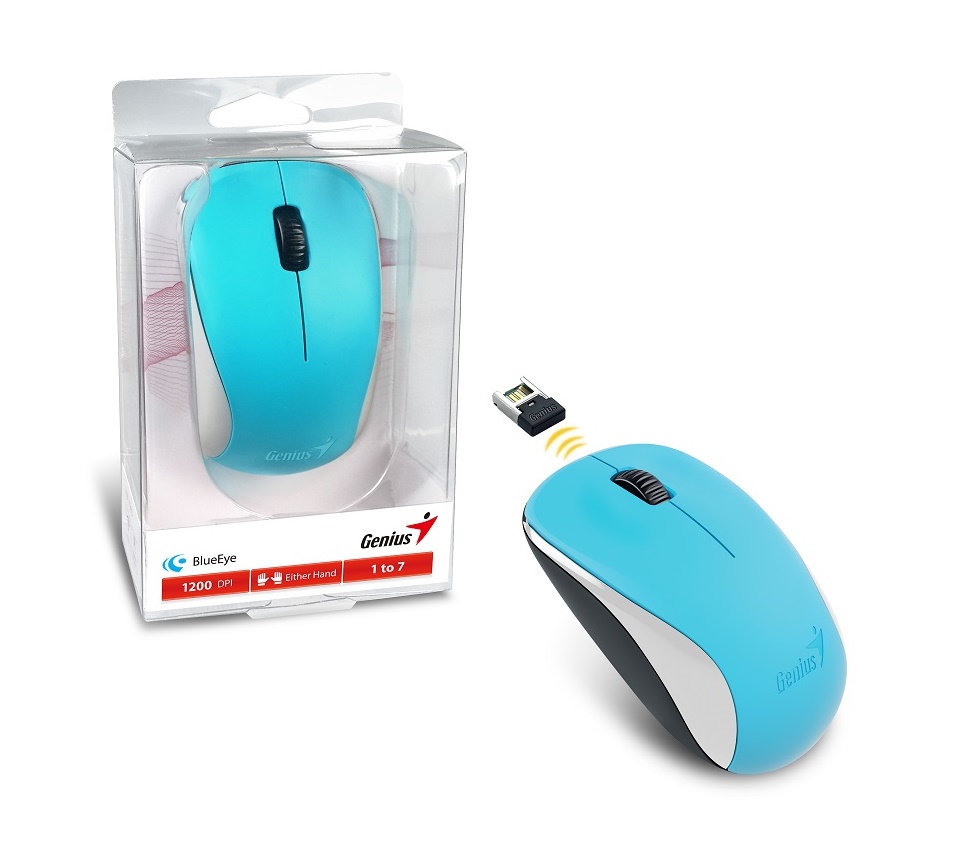 Mouse Genius NX-7000 inalámbrico celeste - Imagen 2