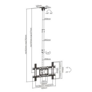 Soporte de techo para LED hasta 50kg