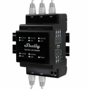 Switch LAN Shelly 5 Puertos RJ-45 10/100 Mbps DIN