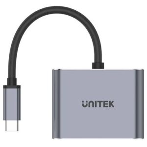 HUB USB-C Unitek 4 en 1 Dual Display, PD 100w