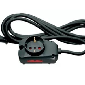 Alargue 3 metros 1xSchuko + 2x3L a ficha 3L Conatel negro