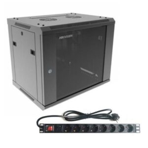 Rack Hikvision 9U + PDU de 8 puertos