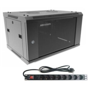 Rack Hikvision 6U + PDU de 8 puertos