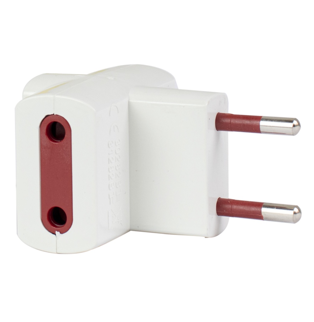Adaptador de Corriente Conatel 3x2L a Ficha 2L 100-240V Blanco - Imagen 2