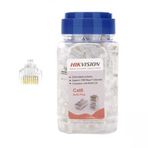 Conectores RJ45 Hikvision Cat6 15u Bolsa x 100 Unidades