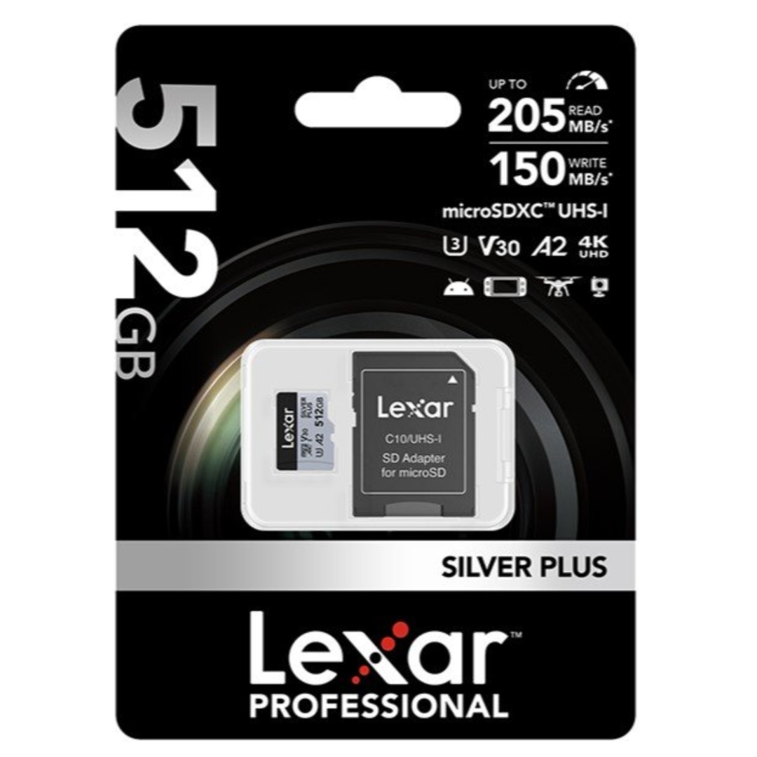 Memoria microSDXC Lexar Professional 512GB Silver Plus