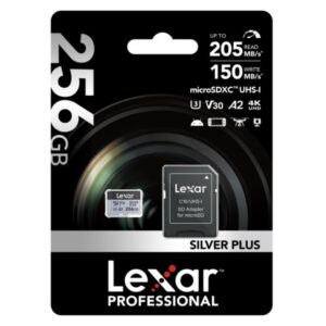 Memoria microSDXC Lexar Professional 256GB Silver Plus