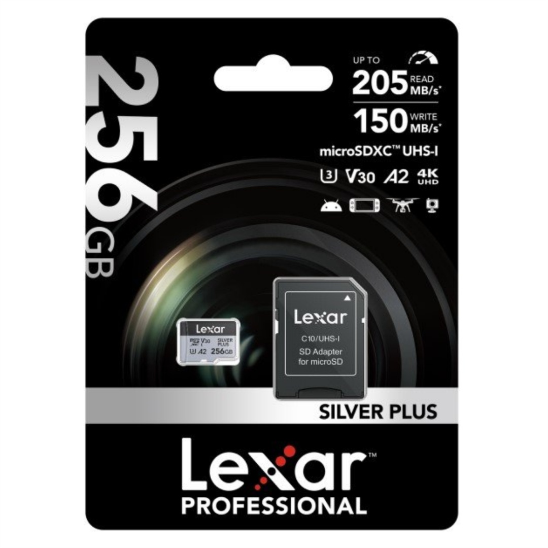 Memoria microSDXC Lexar Professional 256GB Silver Plus