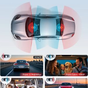 Dashcam Redtiger F17 PLUS 2.7K Quad Canal GPS WiFi