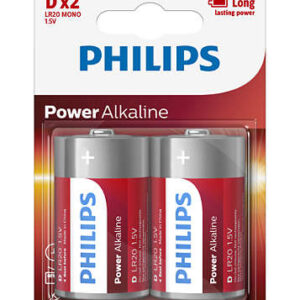 Pilas alcalinas Philips D 1.5V Blister x 2 unidades