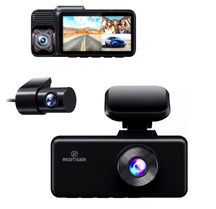 Dashcam Redtiger F17 4K Triple Canal GPS WiFi - Imagen 2