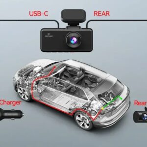 Dashcam Redtiger F17 4K Triple Canal GPS WiFi
