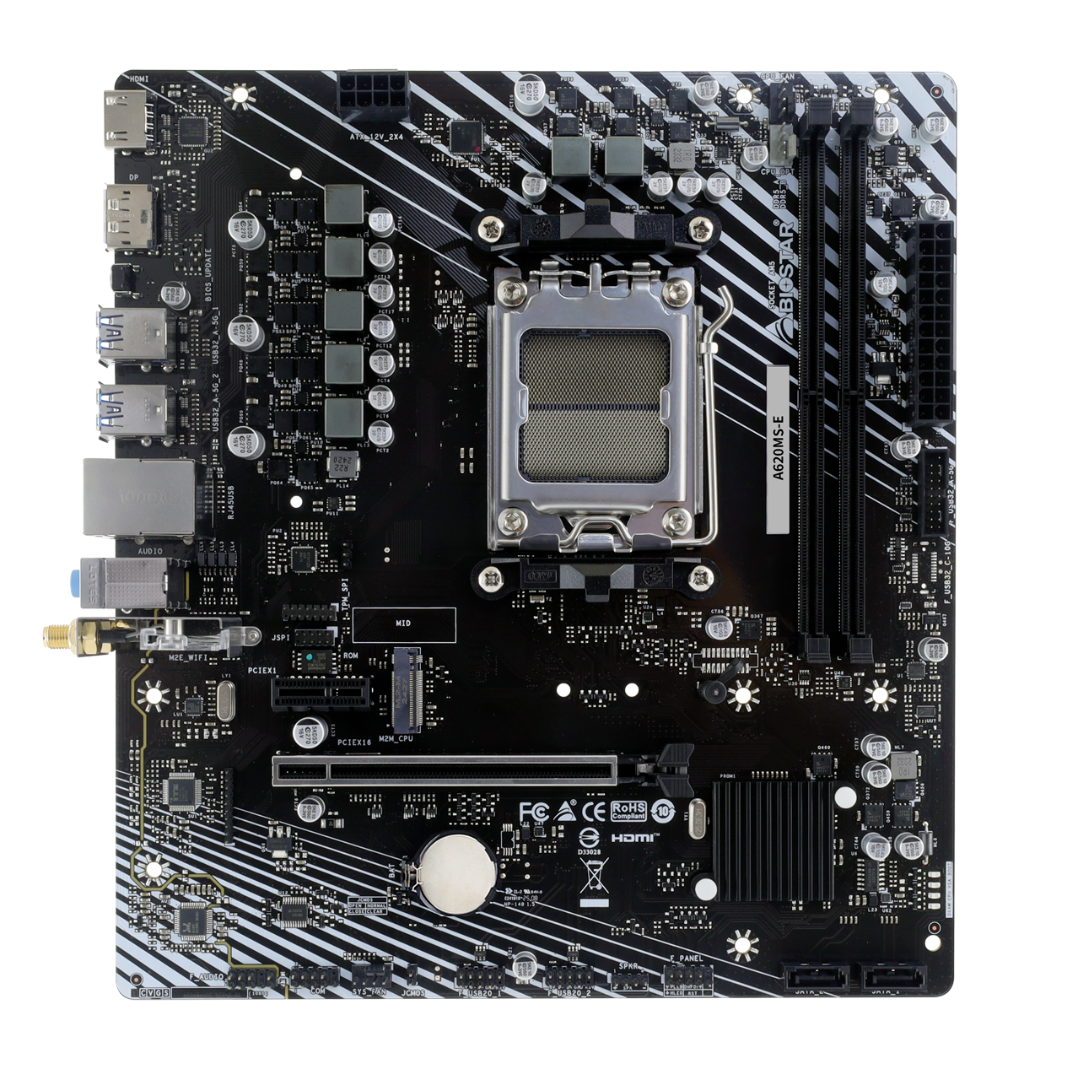 Motherboard BioStar A620M-E AM5 DDR5 Micro-ATX - Imagen 2