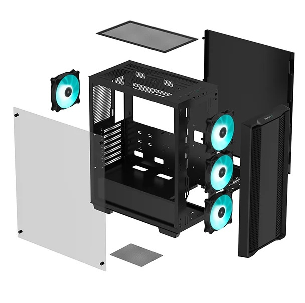 Gabinete DeepCool CC560 V2 Mid-Tower Negro - Imagen 3