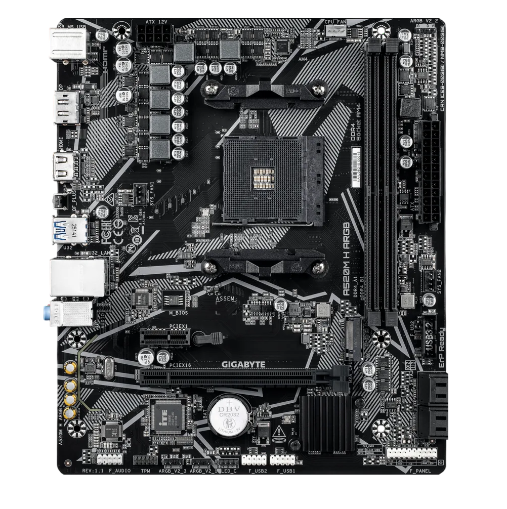 Motherboard Gigabyte A520M H ARGB AM4 Micro-ATX - Imagen 3