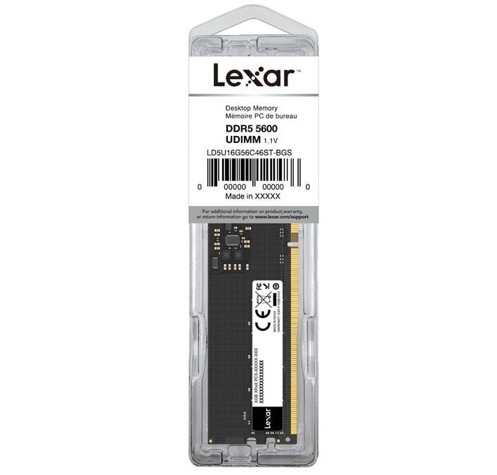 Memoria RAM Lexar DDR5 16GB 5600MHz Udimm - Imagen 2