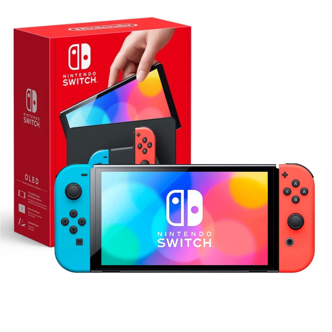 Consola Nintendo Switch OLED Neon Pantalla 7" Azul y Rojo - Imagen 4