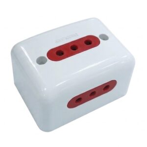 Tomacorriente de pared Conatel 3X3L 10A 2P+T Exterior
