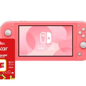 Combo Consola Nintendo Switch Lite Pantalla 5.5" HD 256GB microSD Rosado