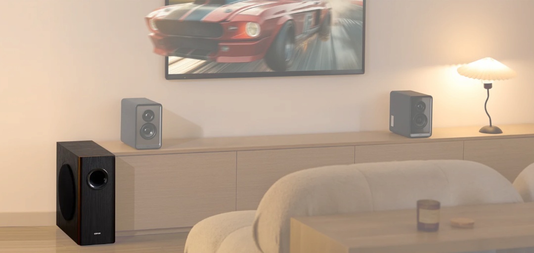 Subwoofer Edifier T5s 70W RMS 8" Marron - Imagen 5