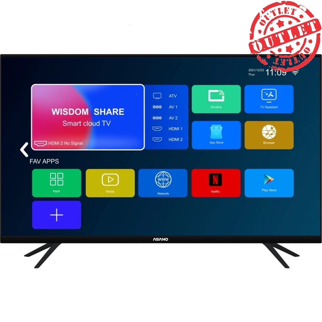 TV LED Asano 50'' Full HD sin bordes SMART (con detalles)
